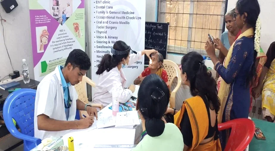Health screening at Dignity Foundation for elderly community members
