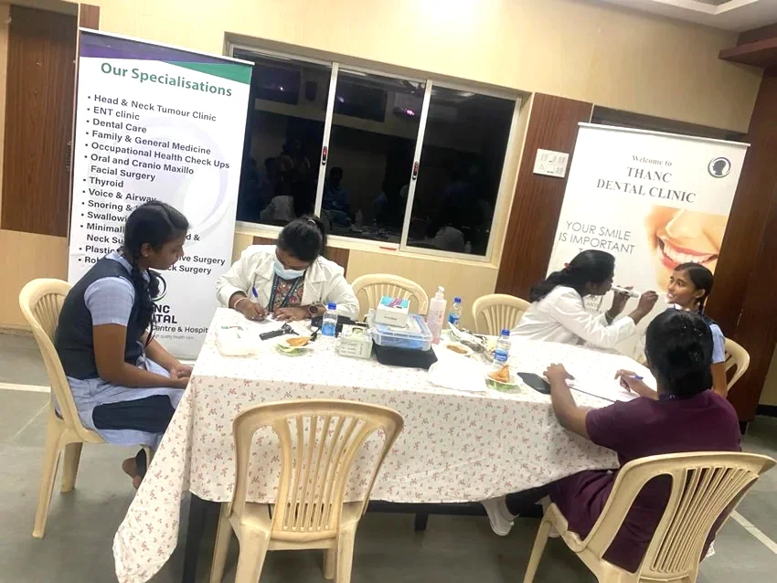 Health screening at Sindhi School with ENT and dental check-ups