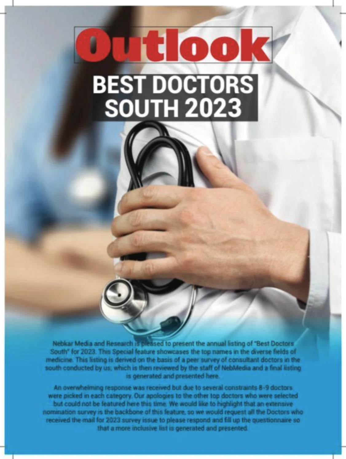Outlook Best Doctors South 2023 — Dr. A. Sudha recognised as Best ENT Doctor
